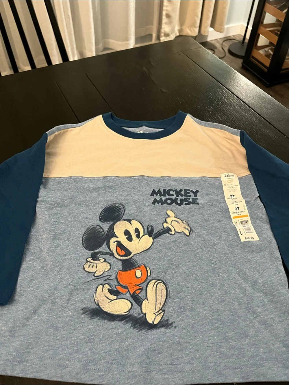 Old Navy Navy & Blue Mickey Mouse Kids Sweatshirts (2-Pack Look)